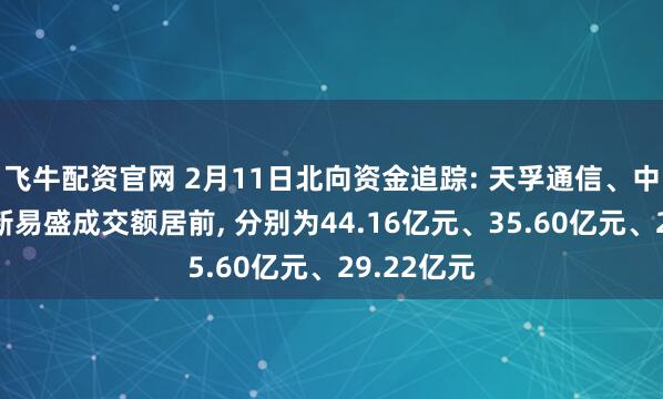 飞牛配资官网 2月11日北向资金追踪: 天孚通信、中际旭创、新易盛成交额居前, 分别为44.16亿元、35.60亿元、29.22亿元